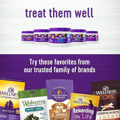 Wellness Tasty Cheese Flavored Soft Chews Calming Supplements for Dogs, 45 Count