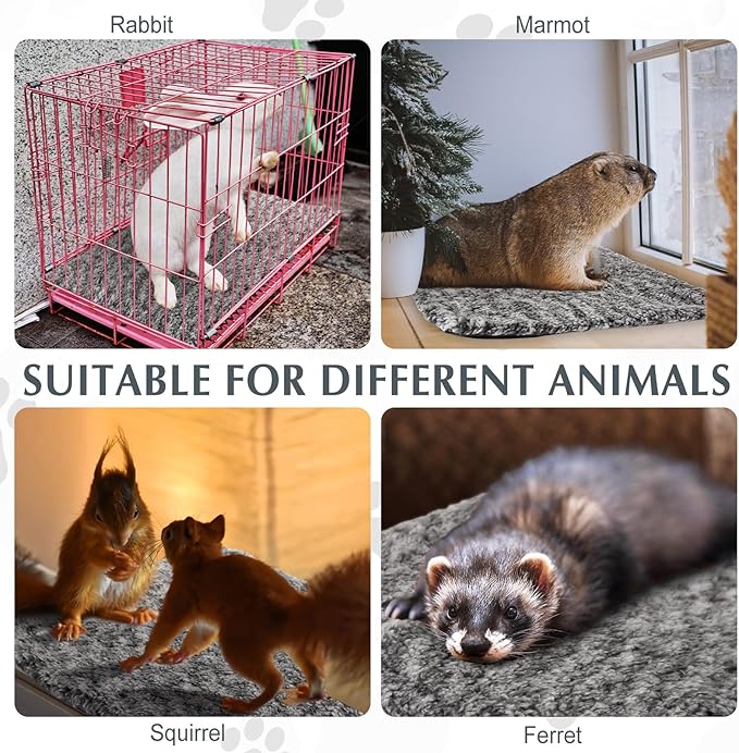Drydiet 4 Pack Self Warming Cat Pads Self Heating Cat Mat Washable Homeless Dogs Thermal Pads Kennel Pad Reflects Body Heat Warm Crate Bed Mat for Indoor Outdoor Pet(Gray,16 x 20 Inch)
