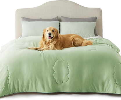 LE SURE Premium Cooling Dog Blankets for Bed - Washable Dog Cooling Throw Blanket with Q-MAX>0.4，Durable Self Cooling Pet Mat, Soft Cooling Summer Blanket for Hot Weather, Green, 60x80