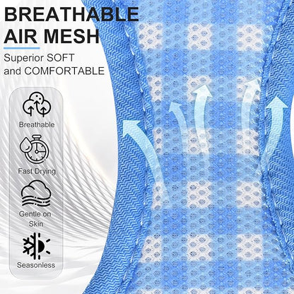 AIITLE No-Pull Pet Harness with a Leash, Plaid Comfort Padded Vest, Step in Dog Harness, Reflective Bands, Soft Breathable Pet Supplies, for Small and Medium Dogs and Cats Blue S