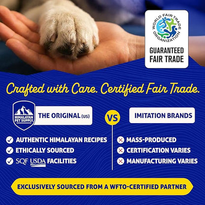 Himalayan Dog Chew Original Yak Cheese Dog Chews, The Better-For-You Chew, 100% Natural, Long Lasting, Healthy Safe Dog Treats, Lactose & Grain Free, Protein Rich, For Dogs 65 Lbs & Smaller, 3-Count