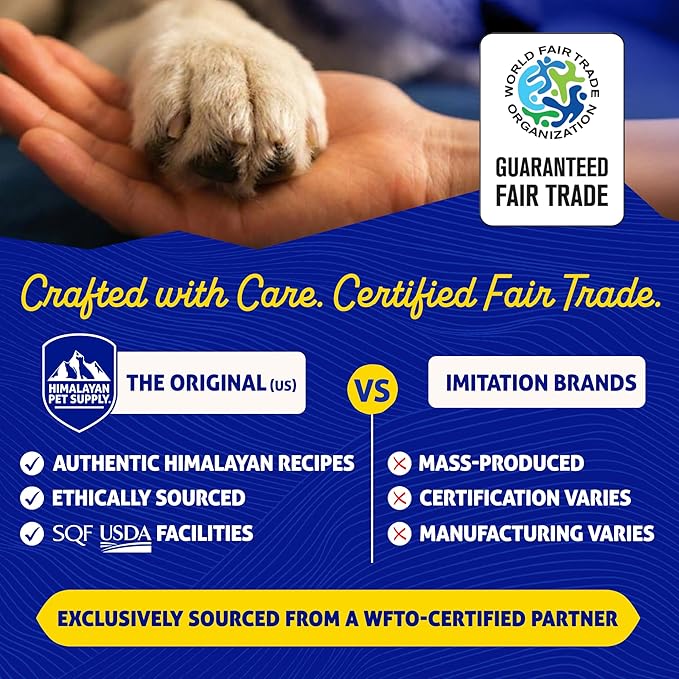 Himalayan Dog Chew Original Yak Cheese Dog Chews, The Better-For-You Chew, 100% Natural, Long Lasting, Healthy Safe Dog Treats, Lactose & Grain Free, Protein Rich, For Dogs 65 Lbs & Smaller, 2-Count