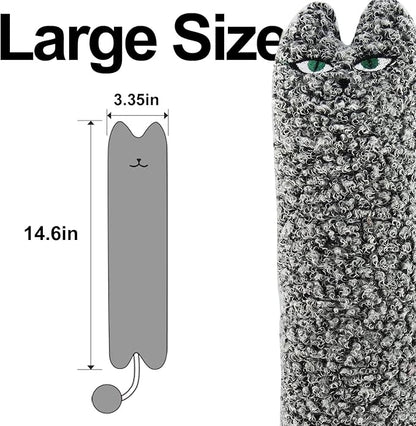 TTcat Catnip Silvervine Matatabi Pillow for Cats & Kittens,Cat Kicker Toy,Large Size Cat Pillow Soothing Plush Cat Toy(Grey).