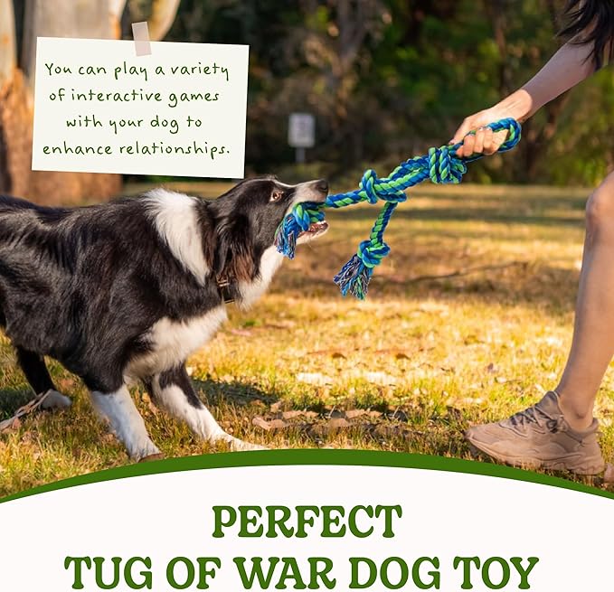 Dog Rope Toy for Large Dogs, 2 Pack Heavy Duty Dog Chew Toys for Aggressive Chewers, Indestructible Dog Toys for Super Chewer, Durable Tug of War Pet Toy for Medium to Large Breed Teeth Cleaning