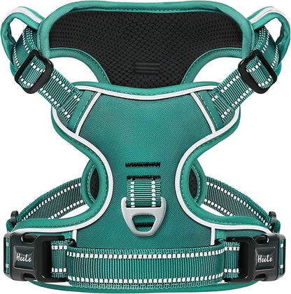 HEELE Dog Harness for Small Dogs No Pull Dog Vest Harness for Small Dog with Soft Padded Handle Reflective for Outdoor Training, Grass Green, S