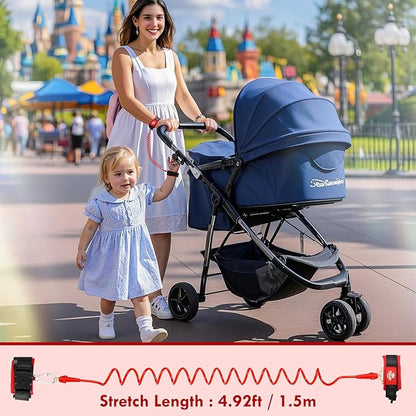 Lehoo Castle Toddler Harness with Leash, 3-in-1 Toddler Leash with Anti Lost Wrist Link for Toddlers, Kid Leashes for Girls, Baby Leashes for Toddlers (Minnie)