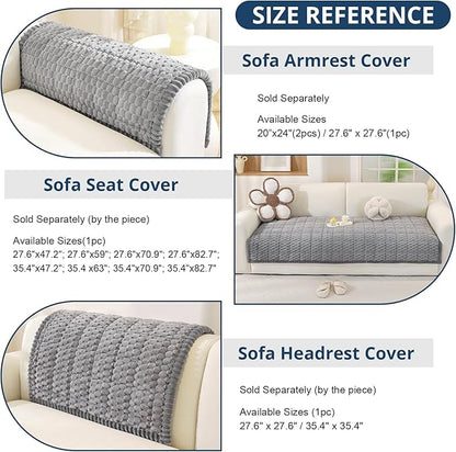 OstepDecor Washable Couch Cover for Dogs, Thick Pet Friendly Sofa Covers, Soft Couch Protector, Paw Cart Sofa Slipcovers, Cushion Protector for Leather, Sectional, Loveseat (35.4" x 70.9", Grey)