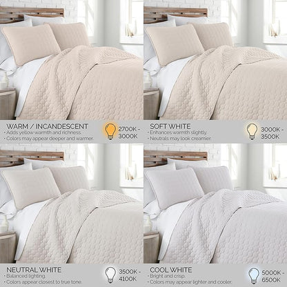 Southshore Fine Living, Inc. Dorm Comforter, Twin/XL Quilt Bedding Set, College Dorm Room Bedding Essentials, Stain Resistant, Machine Washable, XL/Twin Quilt Bed Spread with Pillow Sham, Bone Color