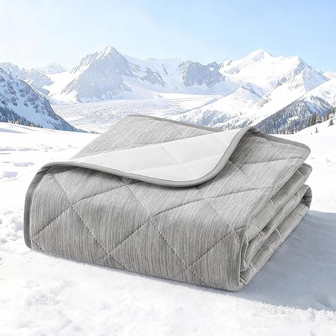 COZY KISS Dog Cooling Mat 82"x102" Q-Max>0.4, Extra Large Waterproof Cooling Dog Bed Cover, Leakproof Non-Slip Pet Mat, Furniture Protector Washable Cooling Blanket for XL Dogs, Sofa Cover(Gray)