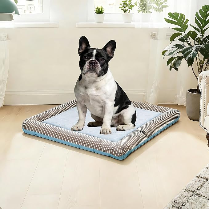 RPGT Summer Pet Self Cooling Mat No Electricity Required Kennel Bed Pad 18"x 22" Sleeping Mat Keeps Dogs and Cats Cool Ideal for Home and Travel