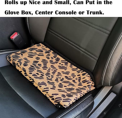 Car Seat Cover Protector Front Seats,for Gym Workout,Running,Swimming,Beach and Hiking,Waterproof Sweat Towel Bucket Seat Covers for Cars SUV Trucks (Leopard, 2Pcs)