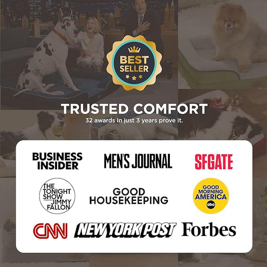 Bedsure Orthopedic Dog Bed Medium Size Dogs - Washable Medium Dog Cat Bed Waterproof, Comfort Pet Couch Sofa with Washable Removable Cover, Pets Bed with Nonskid Bottom, Dark Grey, 28"