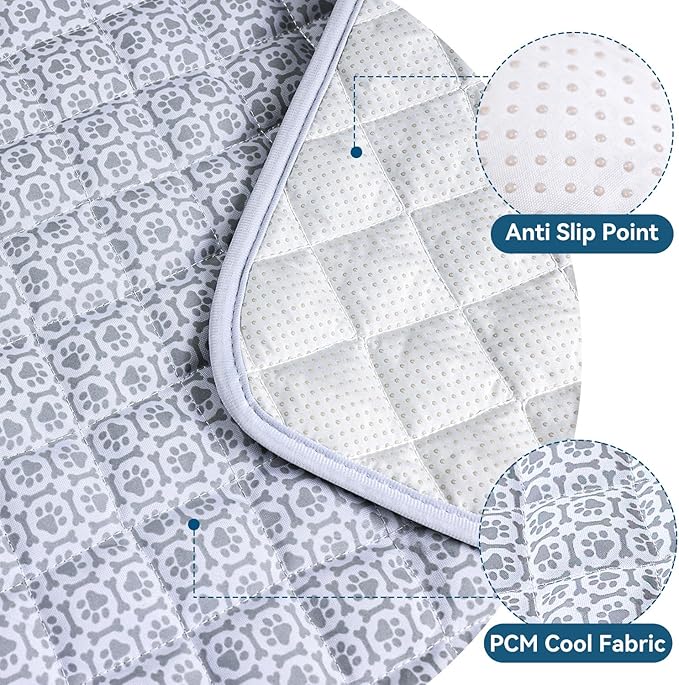 MH MYLUNE HOME Cooling Pet Car Mat for Backseat–Non-Slip Oxford Fabric,Pet-Friendly Seat Covers,Travel Pet Bed,for Backseat/Trucks SUVs Extender Seat Protectors 24.8"x54" inch
