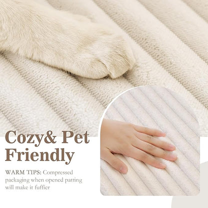 MYSKY HOME 100% Waterproof Couch Cover, Couch Covers for Sofa, Non Slip Couch Covers for 2 Cushion Sofa Pet Friendly, Sofa Covers Washable Slipcovers Dog Couch Cover Protector, Off White, 35"x63"