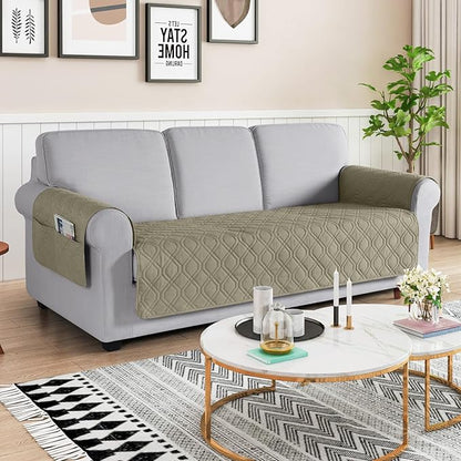 VANSOFY Couch Cover, Waterproof Sofa Covers Washable Slipcover Furniture Protector Couch Seat Covers Non-Slip Couch Cover for Dogs, Pets(Sofa, Taupe)