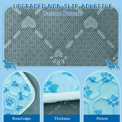 SHEJIZE Dog Cooling Mat Outdoor Cooling Pad for Dogs (Not Water-Filled), Washable Dog Crate Pad with Q-Max>0.4 Instant Chill, Pet Cooling Mat for Large Breeds, Portable for Dog Crate Mat/Car/Yard