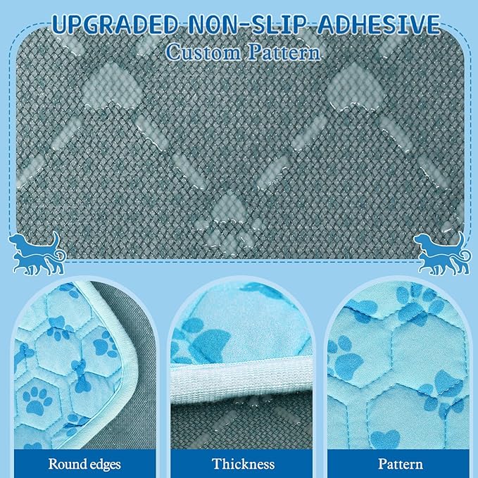 SHEJIZE Dog Cooling Mat Outdoor Cooling Pad for Dogs (Not Water-Filled), Washable Dog Crate Pad with Q-Max>0.4 Instant Chill, Pet Cooling Mat for Large Breeds, Portable for Dog Crate Mat/Car/Yard