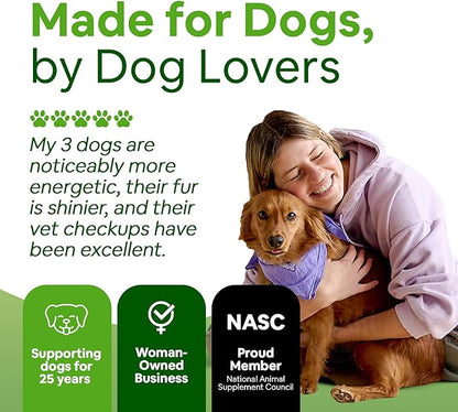 Organic Dog Multivitamin Supplement (12 oz) | Dog Greens Powder - Human Grade Superfoods, adds Essential Vitamins & Minerals to Balance a Homemade Diet, Kibble, Vegan or Raw Food (2 Pack)