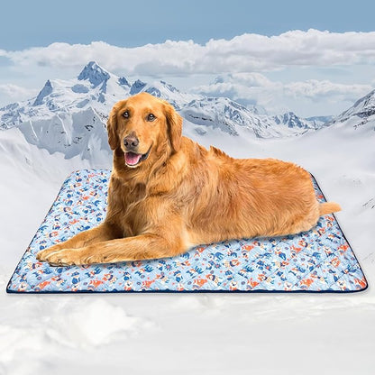 Tuiskusa Premium Cooling Blanket for Dogs Pet Cooling Pads Washable Pet Cool Mat for Cats Hot Weather Puppy Lightweight Throw Calming Pad(60x80 inches)