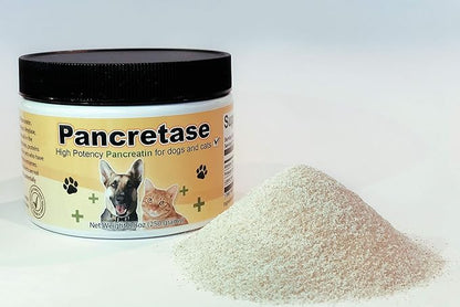 | Pancretase Digestive Enzymes | 10x Pancreatin | Pancreatin for Dogs and Cats | Pancreatic Enzyme | Great for Pets with EPI