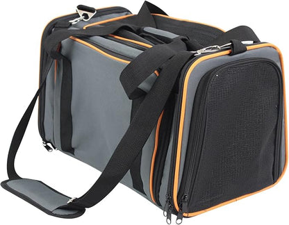 EliteField Expandable Soft Pet Carrier (3 Year Warranty, Airline Approved), Multiple Sizes and Colors Available (17" L x 11" W x 11" H, Gray)