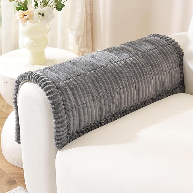 OstepDecor Washable Couch Cover for Dogs, Thick Pet Friendly Sofa Covers, Soft Couch Protector, Paw Cart Sofa Slipcovers, Cushion Protector for Leather, Sectional, Loveseat (20" x 24", Dark Grey)