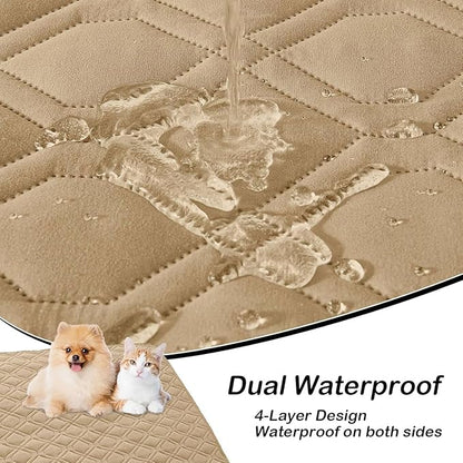hyha Waterproof Dog Bed Blanket, Soft Pet Blankets, Waterproof Couch Cover for Dogs, Reversible Sofa Covers Washable for Furniture (40x70 Inch, Camel/Camel)