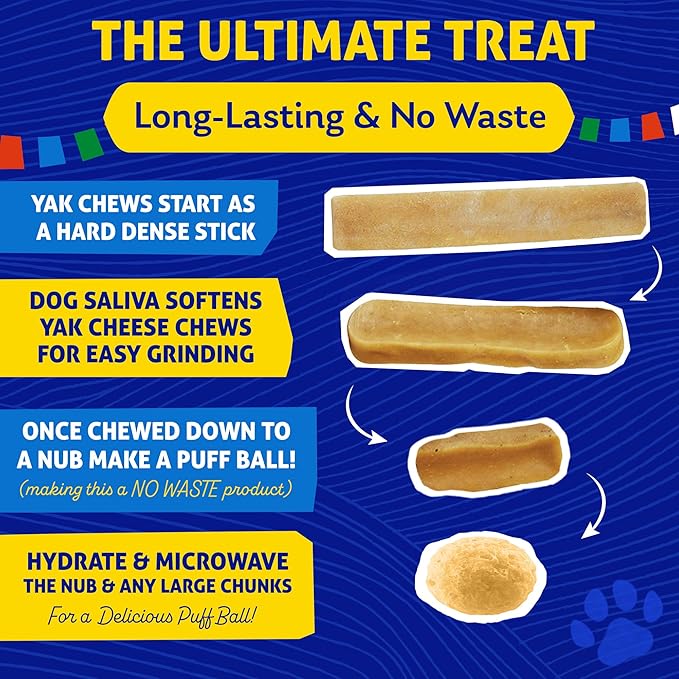 Himalayan Dog Chew Bacon Yak Cheese Dog Chews, The Better-for-You Chew, 100% Natural Long Lasting, Healthy Dog Treats, Lactose & Grain Free, Protein Rich, for Dogs 65 Lbs & Smaller, 2-Count