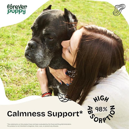 Forever Puppy Dog Calming Drops - Natural Stress & Separation Support - Avena Sativa Oat Extract for Barking, Fireworks & Travel - Brain & Nervous System Wellness - 2 fl oz