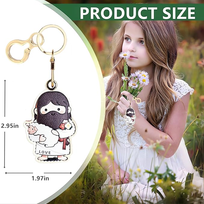Leather Keychain Holder Case Compatible with AirTag,Cute Protective Cover with Keyring,Anti-Scratch Finder GPS Tracker Case for Wallet Keys,Bag,Pets,Backpack(E)