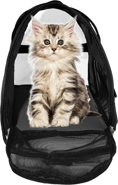 MuchL Pet Carrier Soft-Sided Carriers for Cat Carriers Dog Carrier for Small Medium Cats Dogs Puppies Pet Carrier Airline Approved Cat Dog Pet Travel Carrier (Medium,Black)
