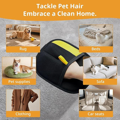 4 Pack Pet Hair Removal Glove,Efficient Pet Hair Remover for Dogs and Cats,Gentle Dog Hair Remover and Cat Hair Remover,Soft Pet Hair Remover Glove for Furniture and Clothing,Hair Removal Glove