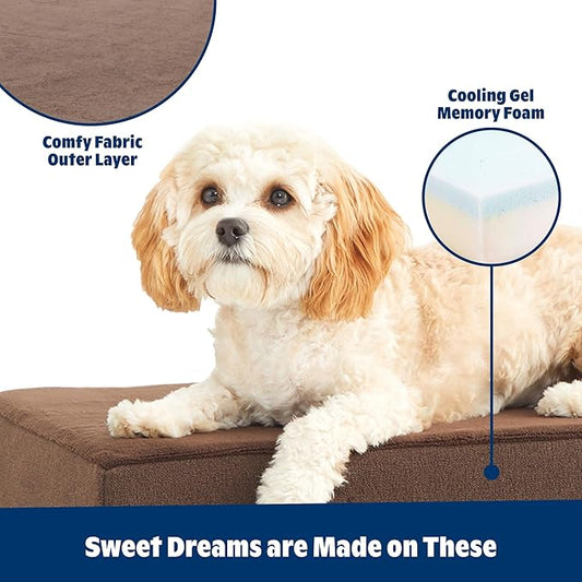Barkbox Orthopedic Dog Bed with Memory Foam, Premium Comfort for Dogs and Puppies, Dog Bed for Joint Relief and Restful Sleep, Durable and Easy to Clean - Espresso, Large