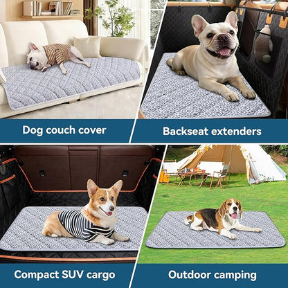MH MYLUNE HOME Cooling Pet Car Mat for Backseat–Non-Slip Oxford Fabric,Pet-Friendly Seat Covers,Travel Pet Bed,for Backseat/Trucks SUVs Extender Seat Protectors 24.8"x54" inch