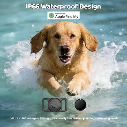 Pet Tracker,GPS Collar for Dogs (iOS Only) Smart tag,Waterproof Compatible with Apple Find My,No Monthly Fee,Advanced Tracking Solution Smart Collar for Pet Safety Ideal Small Large Dogs