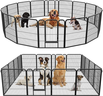 Nova Microdermabrasion 16 Panel Dog Playpen - 32" Height, Indoor/Outdoor, Small to Large Dogs, Puppy Kennel