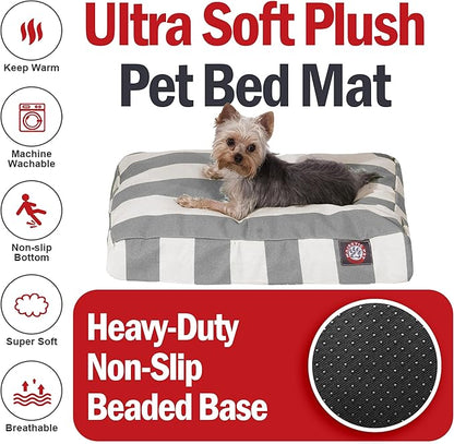 Majestic Pet Rectangle Small Dog Bed Washable – Non Slip Comfy Pet Bed – Dog Crate Bed with Removable Washable Cover – Dog Kennel Bed for Sleeping - Dog Bed Small Breed 27x20x4 Inch – Gray
