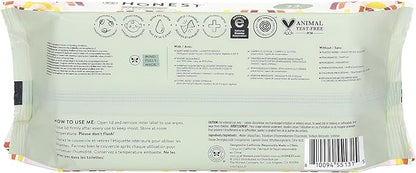 The Honest Company Hypoallergenic Multi-Use Baby Wipes for Sensitive Baby Skin Rainbow 60 Count
