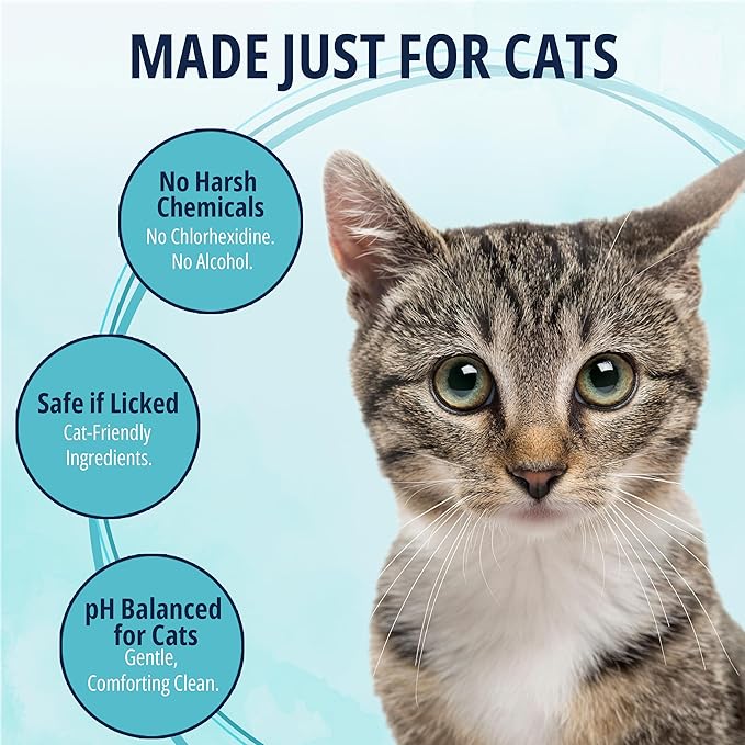 NOVEHA Cat Ear Wipes that Gently Clean & Soothe Sensitive Cat Ears; Soft Ear Cleaner for Removing Wax, Dirt & Odor; Alcohol-Free Ear Care with pH Balanced Formula; Unscented Grooming Care 150pcs