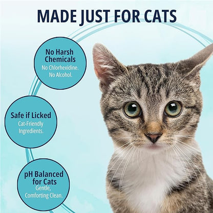 NOVEHA Cat Ear Wipes that Gently Clean & Soothe Sensitive Cat Ears; Soft Ear Cleaner for Removing Wax, Dirt & Odor; Alcohol-Free Ear Care with pH Balanced Formula; Unscented Grooming Care 150pcs