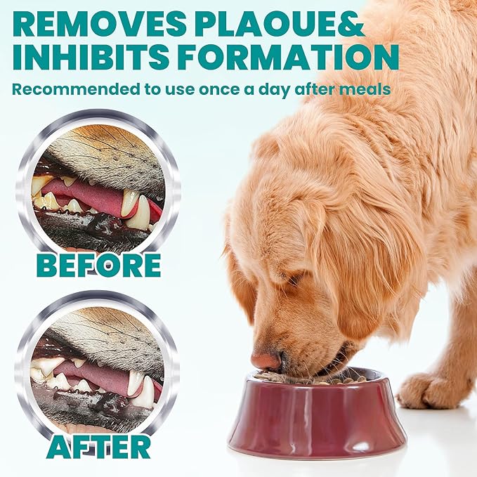 MEDUWEDU Dental Care Finger Wipes 60 Counts,Teeth Cleaning Finger Wipes for Dogs & Cats,Reduces Plaque & Supports Oral Freshness, Peach Scent