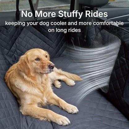 Back Seat Extender for Dogs, Semi-Hard Bottom Car Seat Cover for Dog, Waterproof & Anti-Scratch, Upgraded Support, Easy to Install and Clean, Fits Compact SUVs Only