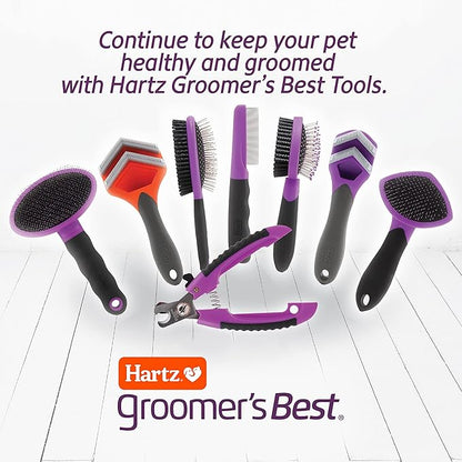 Hartz Groomer's Best Small Slicker Brush for Cats and Small Dogs, Black/Violet, 1 Count