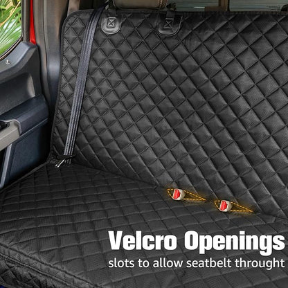 PETICON Dog Car Seat Covers for Truck Ford F150/Chevrolet Silverado 1500/Ram 1500/GMC Sierra 1500, Waterproof Pet Back Seat Cover for Trucks, Scratchproof Nonslip Durable Rear Seat Cover for Dogs