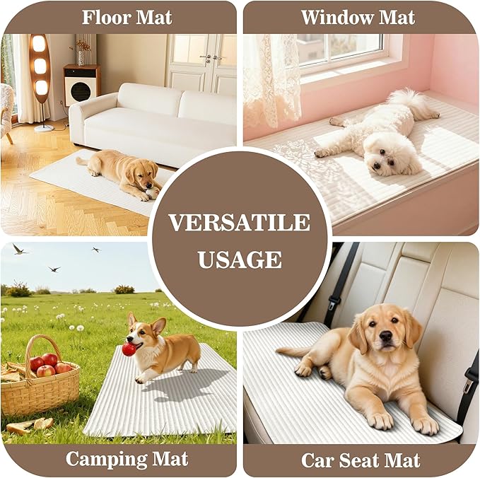 MYSKY HOME 100% Waterproof Couch Cover for Dogs Washable, Non Slip Couch Covers for 2 Cushion Sofa Pet Friendly, Thick Soft Sofa Covers Slipcovers Blanket Dog Bed Cover, Cream, 35"x63"