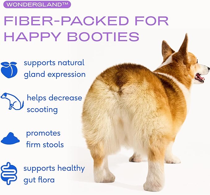 Native Pet WonderGland - Dog Anal Gland Supplement - Promotes Firm Stools, Natural Gland Expression to Help Reduce Scooting - Fiber Food Topper with Miscanthus Grass, Pumpkin & Probiotics -120 Scoops