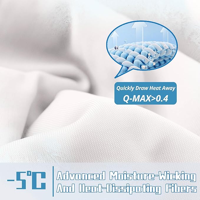 DOWNCOOL Cooling Comforter, White Cooling Blanket Twin Size, Cooling Duvet for Hot Sleeper, Breathable Summer Quilt, Lightweight Soft Q-Max>0.4 Arc-Chill Cool Comforter,68"X90"