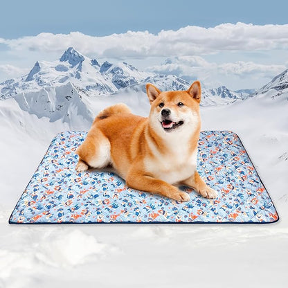 Tuiskusa Premium Cooling Blanket for Dogs Pet Cooling Pads Washable Pet Cool Mat for Cats Hot Weather Puppy Lightweight Throw Calming Pad(40x60 inches)