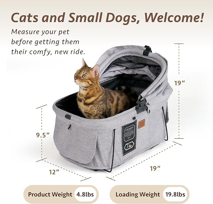 Sway2 Pet Car Seat and Carrier, 2-in-1 Booster Seat for Small Dogs and Cats