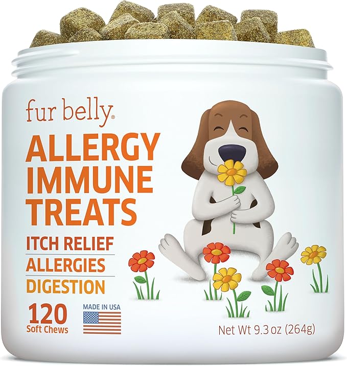 Dog Allergy Relief - Dog Allergy Chews - Itch Relief for Dogs - Anti Itch for Dogs - Dog Itchy Skin - Dog Allergy Support - Treats Hot Spots - Healthy Skin & Coat - Immune Health Supplement - 120 Ct